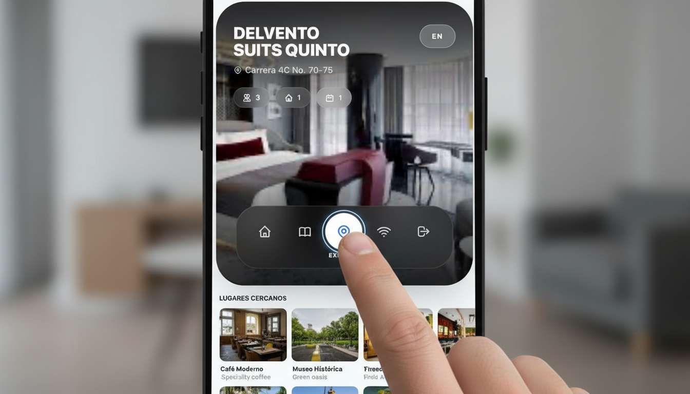 El huésped accede desde su celular